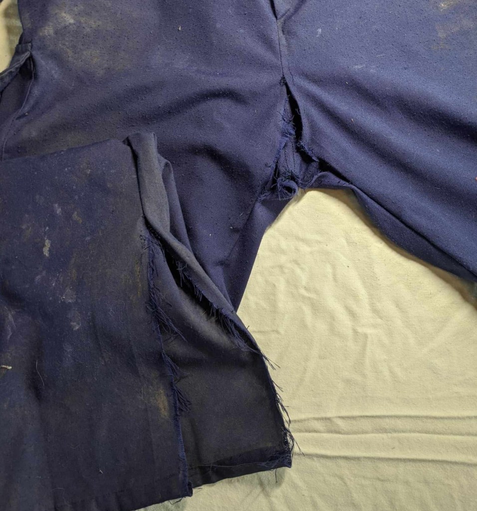 Heavy frayed seam on overalls | Bobbins for Dobbins