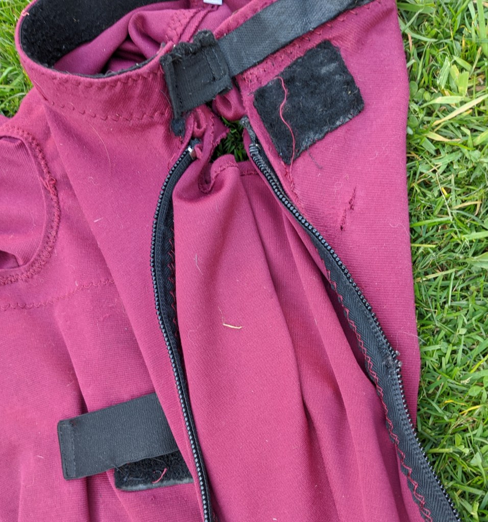 Broken Snuggy Hood With Missing Velcro Strap and broken zip